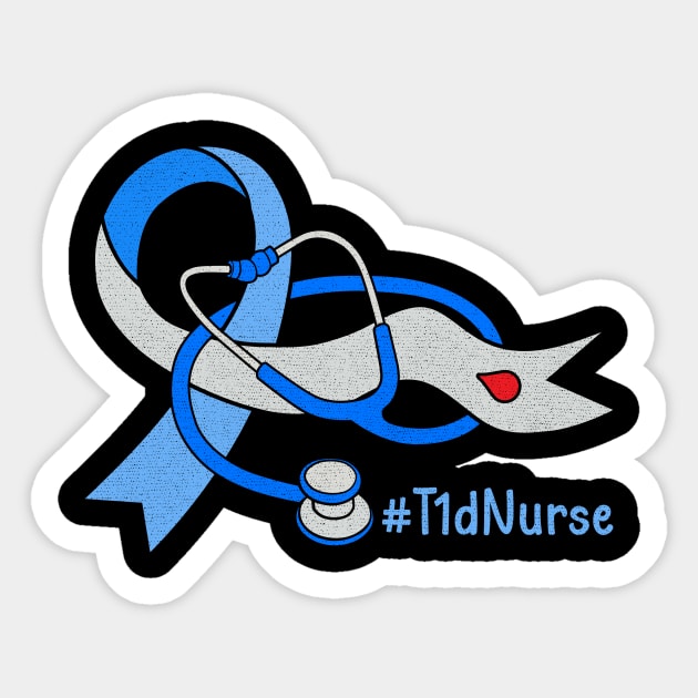 T1D Nurse Stethoscope Sticker by catador design